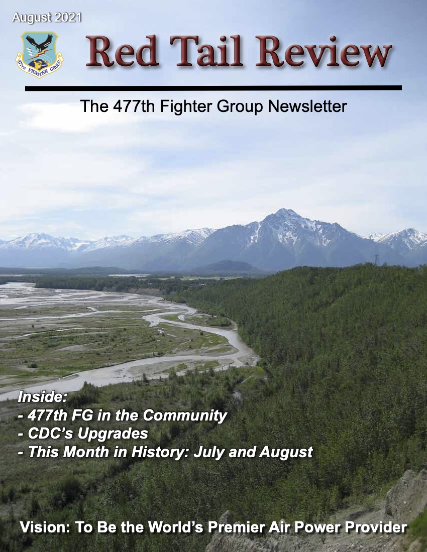 Cover of the Red Tail Review Newsletter for August 2021