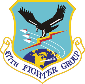 The 477th Fighter Group patch